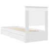 vidaXL Lit de Rangement Blanc 75 x 190 cm Bois d'ing&eacute;nierie
