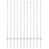 vidaXL Poteau de cl&ocirc;ture ench&acirc;ss&eacute; 11 pi&egrave;ces Argent&eacute; 160 cm