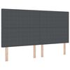vidaXL T&ecirc;te de lit Gris fonc&eacute; 180 cm Tissu en velours c&ocirc;tel&eacute;