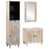 vidaXL Ensemble de mobilier de salle de bain 3 pi&egrave;ces Blanc