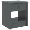 vidaXL Table de chevet Gris fonc&eacute; 35x30x40 cm Bois de pin massif