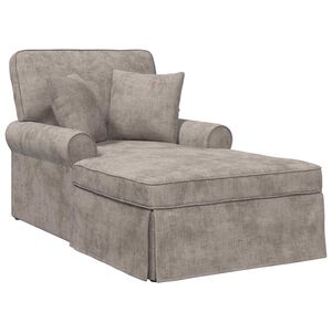 vidaXL Chaise lounge avec jupe Sable 157 x 91 x 91 cm ARES