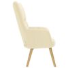 vidaXL Chaise de relaxation Crème Tissu
