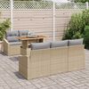 vidaXL Ensemble de canap&eacute; de jardin 6 pcs Beige Poly rotin
