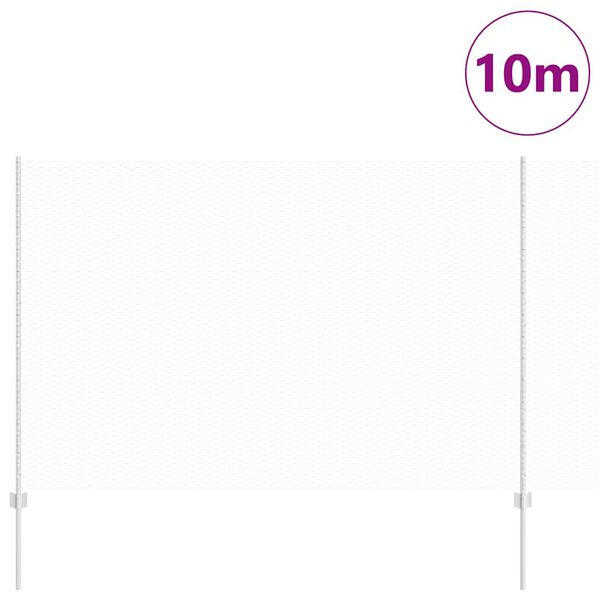 vidaXL Cl&ocirc;ture avec poteau Argent&eacute; 1,5 x 10 m Acier