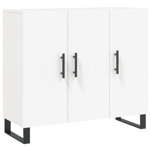 vidaXL Buffet blanc 90x34x80 cm bois d'ing&eacute;nierie