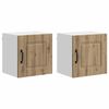 vidaXL Panneau de lave-vaisselle Kalmar 2 pc Ch&ecirc;ne artisanal