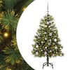 vidaXL Sapin de No&euml;l artificiel avec branches pliables et c&ocirc;nes 120 cm