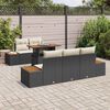 vidaXL Ensemble de salle &agrave; manger pour jardin 6 pcs Noir et Beige