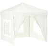 vidaXL Tente de r&eacute;ception pliable avec parois Cr&egrave;me 2x2 m