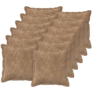 vidaXL Housse de coussin 12 pc HOUTEN Taupe 40 x 40 cm