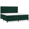 vidaXL Sommier &agrave; lattes de lit et matelas Vert fonc&eacute; 200x200cm Velours