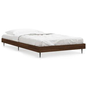 vidaXL Cadre de lit sans matelas ch&ecirc;ne marron 90x200cm bois ing&eacute;nierie