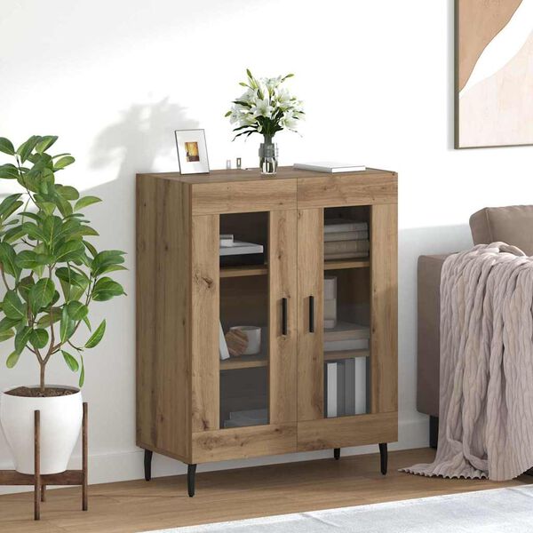 vidaXL Buffet Ch&ecirc;ne artisanal 69,5 x 34 x 90 cm Bois d'ing&eacute;nierie