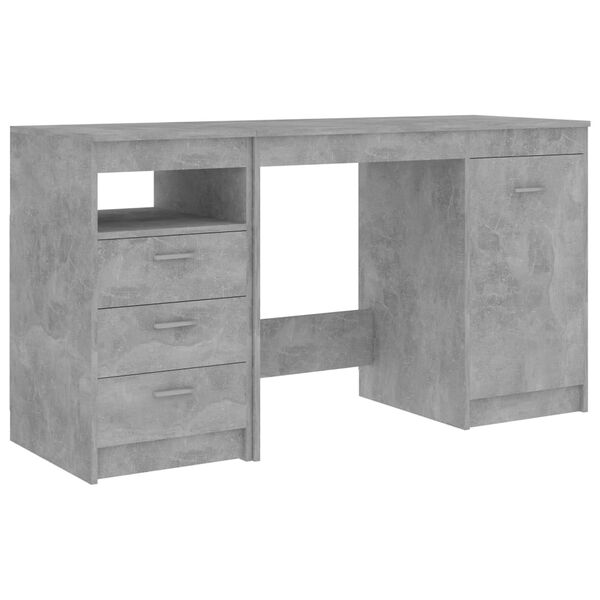 vidaXL Bureau Gris b&eacute;ton 140x50x76 cm Bois d&rsquo;ing&eacute;nierie