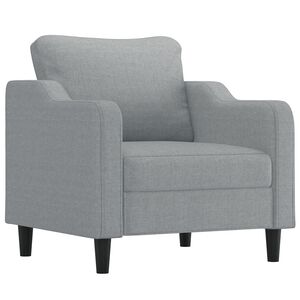 vidaXL Fauteuil Gris clair 60 cm Tissu