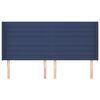 vidaXL T&ecirc;te de lit avec oreilles Bleu 203x16x118/128 cm Tissu