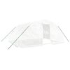 vidaXL Serre avec cadre en acier Blanc 20 m&sup2; 5x4x2,3 m