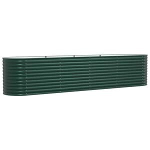 vidaXL Lit sur&eacute;lev&eacute; Vert 400 x 80 x 81 cm Acier