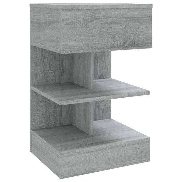 vidaXL Tables de chevet 2 pcs Sonoma gris 40x35x65cm Bois d'ing&eacute;nierie