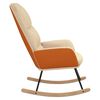 vidaXL Chaise à bascule Blanc crème Tissu