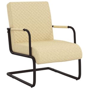 vidaXL Chaise cantilever Cr&egrave;me Similicuir