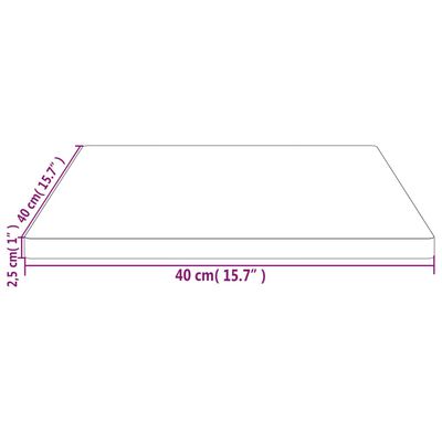 vidaXL Dessus de table blanc 40x40x2,5 cm bois de pin massif