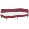 vidaXL Cadre de lit d'angle Bordeaux 100 x 200 cm tissu