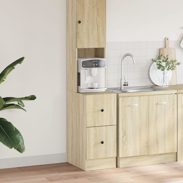 vidaXL Armoire de cuisine ch&ecirc;ne sonoma 35x50x180 cm bois d'ing&eacute;nierie