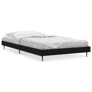 vidaXL Cadre de lit sans matelas noir 100x200 cm bois d'ing&eacute;nierie