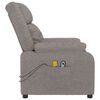 vidaXL Fauteuil de massage Taupe Tissu