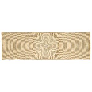 vidaXL Tapis de zone Blanc 60 x 250 cm Jute