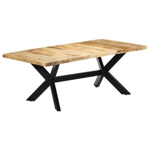 vidaXL Table de salle &agrave; manger 200x100x75 cm Bois de manguier solide