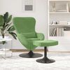 vidaXL Chaise &OElig;uf avec Pouf Vert clair Velours