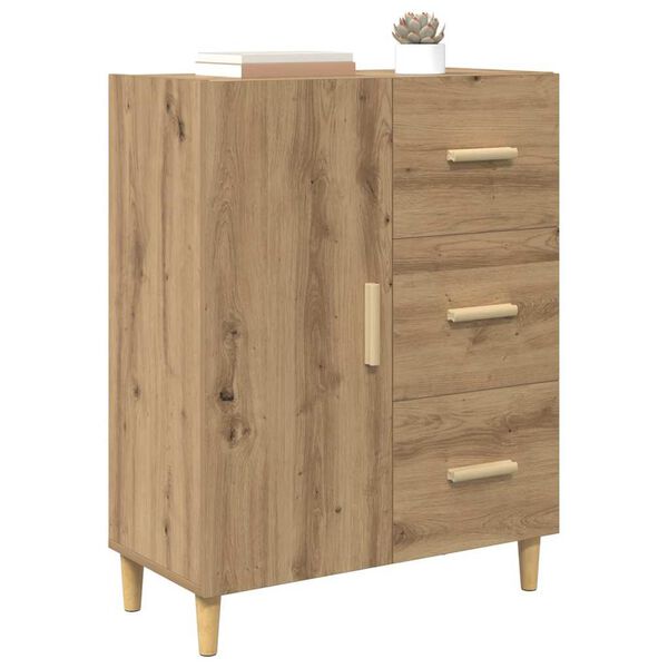 vidaXL Buffet Ch&ecirc;ne artisanal 34 x 69,5 x 90 cm Bois d'ing&eacute;nierie