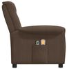 vidaXL Fauteuil &eacute;lectrique de massage Marron Tissu microfibre