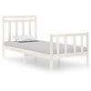 vidaXL Cadre de lit sans matelas blanc 75x190 cm bois massif