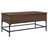 vidaXL Table basse chêne marron 100x50x45cm bois d'ingénierie et métal