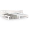vidaXL Lit coulissant sans matelas blanc 2x(80x200)cm