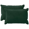 vidaXL Housse de coussin 2 pcs HOUTEN Vert fonc&eacute; 50 x 70 cm Velours