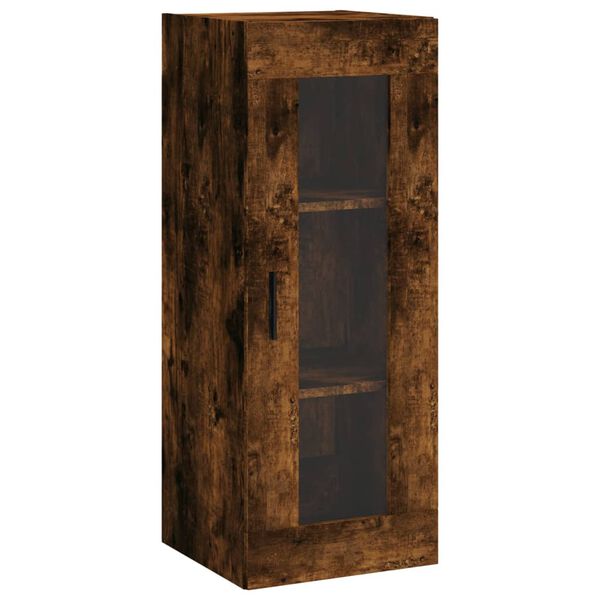 vidaXL Armoire murale ch&ecirc;ne fum&eacute; 34,5x34x90 cm