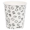 vidaXL Tasses &agrave; caf&eacute; en papier 200 ml 250 pcs Blanc et noir