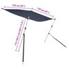 vidaXL Kit d'extension d'ombrage T-Top bleu 170x170x(113-182,5) cm