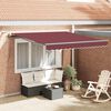 vidaXL Auvent r&eacute;tractable automatique avec LED bordeaux 300x250 cm
