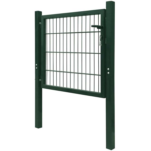 vidaXL Portillon Acier Vert 100x100 cm