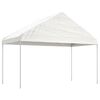 vidaXL Belv&eacute;d&egrave;re avec toit blanc 15,61x4,08x3,22 m poly&eacute;thyl&egrave;ne