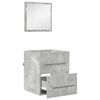 vidaXL Ensemble de mobilier de salle de bain Gris 41 x 38,5 x 48 cm
