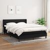 vidaXL Sommier &agrave; lattes de lit avec matelas Noir 140x190 cm Tissu