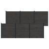 vidaXL Ensemble de Cl&ocirc;ture 6 pc 1045 x 186 cm WPC et Aluminium Noir