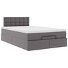 VidaXL Cadre de lit ottoman avec matelas gris 120x200 cm similicuir